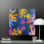 Colourful leaves canvas