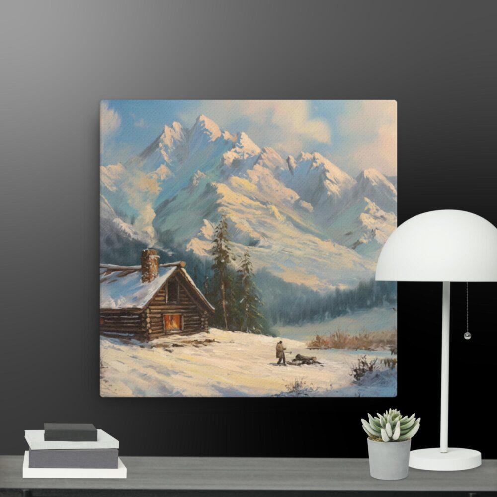 AI Wintery Scene canvas