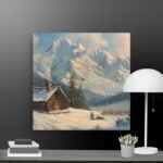 AI Wintery Scene canvas