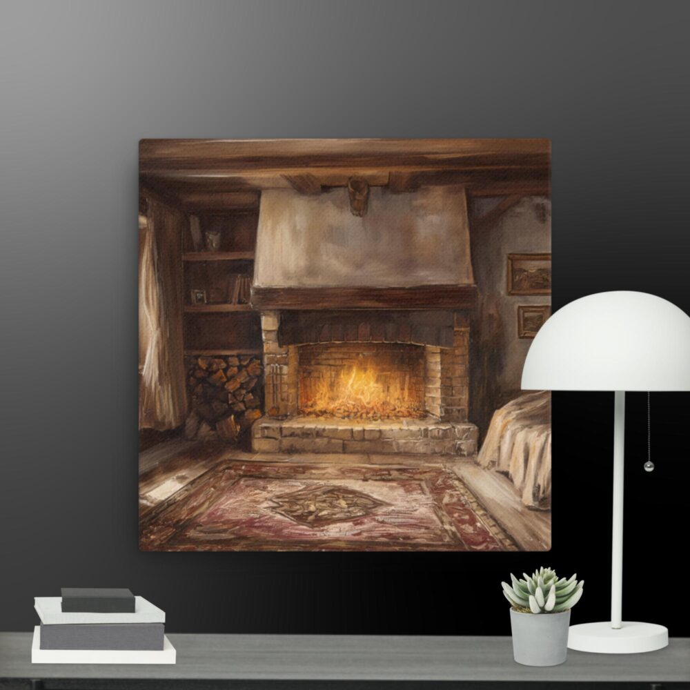 AI Wintery Scene canvas