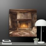 AI Wintery Scene canvas