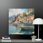 AI Boat Scene canvas