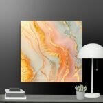 Gold with colour canvas