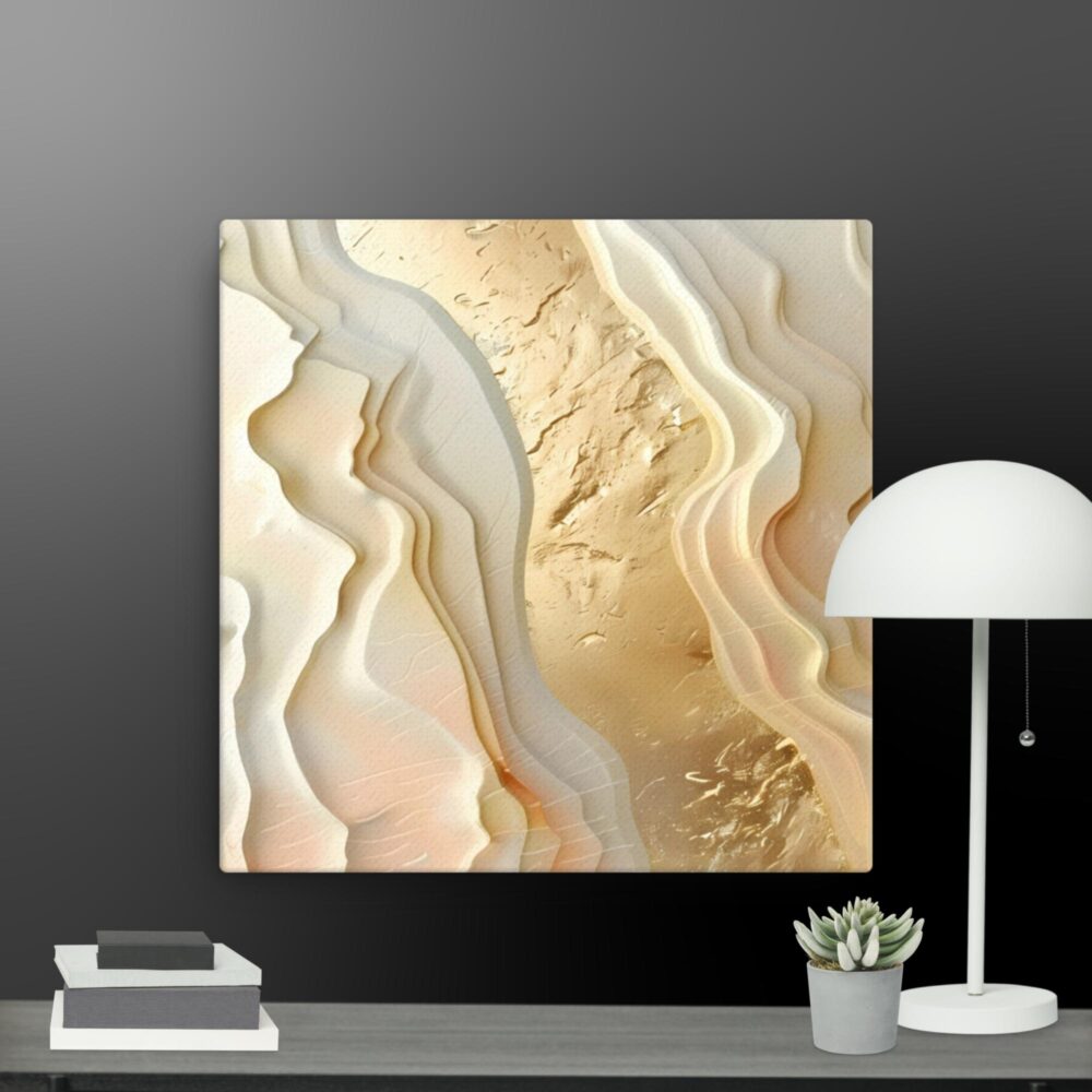 Gold sand effect canvas
