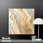 Gold sand effect canvas