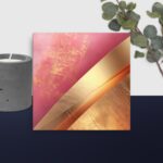 Gold Pink Trim canvas