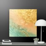 Gold Turquoise canvas