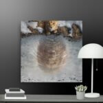 Lion reflection canvas