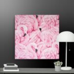 Flamingo frenzy canvas