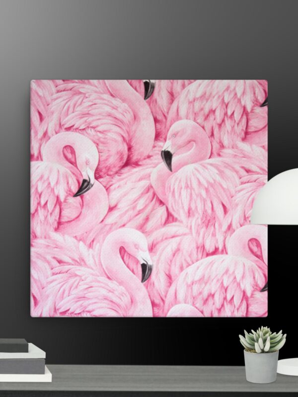 Flamingo frenzy canvas - 12×12