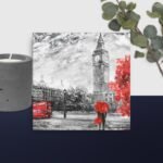 Red wet scene canvas