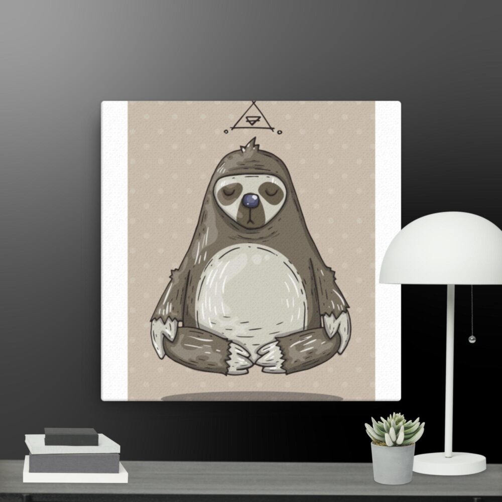 Sleeping sloth canvas