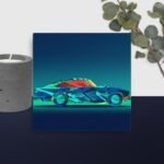 Colourful car canvas