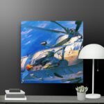 Navy helicopter canvas