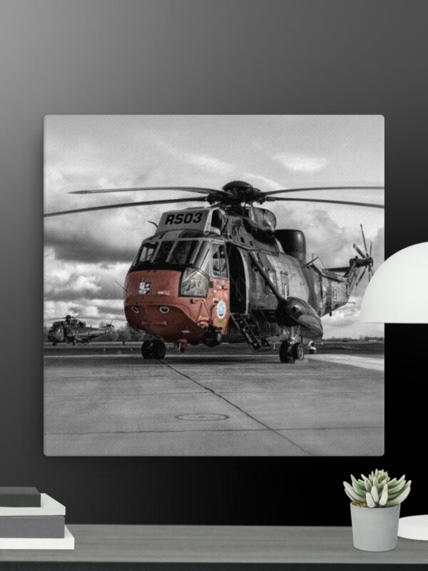 Helicopter scene canvas - 12×12