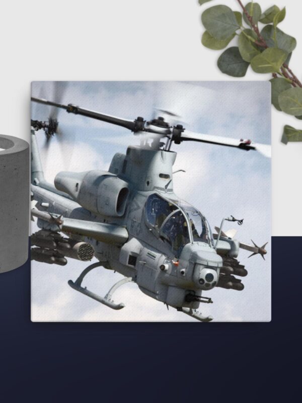Moving helicopter scene canvas - 12×12
