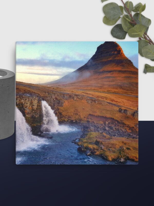 Waterfall scene canvas - 12×12