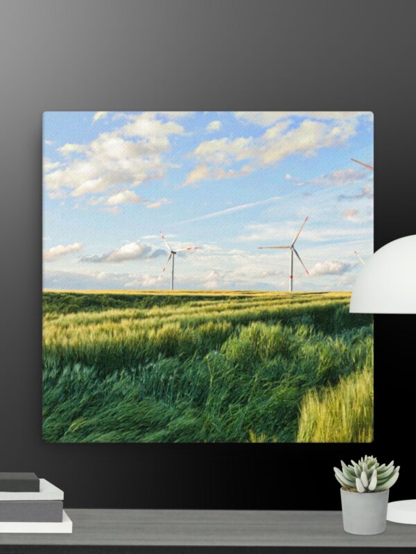 Windmill scene canvas - 12×12