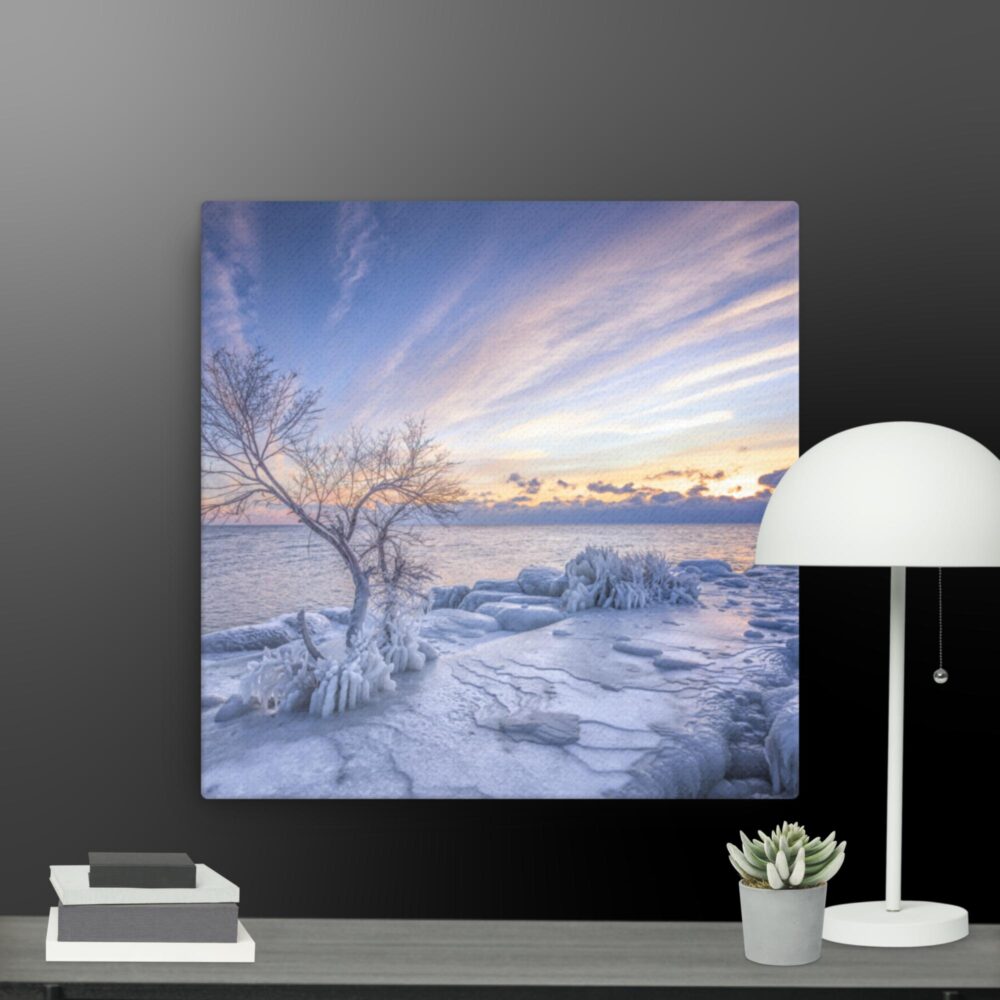 A snowy morning canvas
