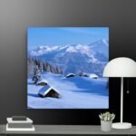Snow scene canvas