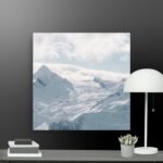 Snow in the mountains canvas