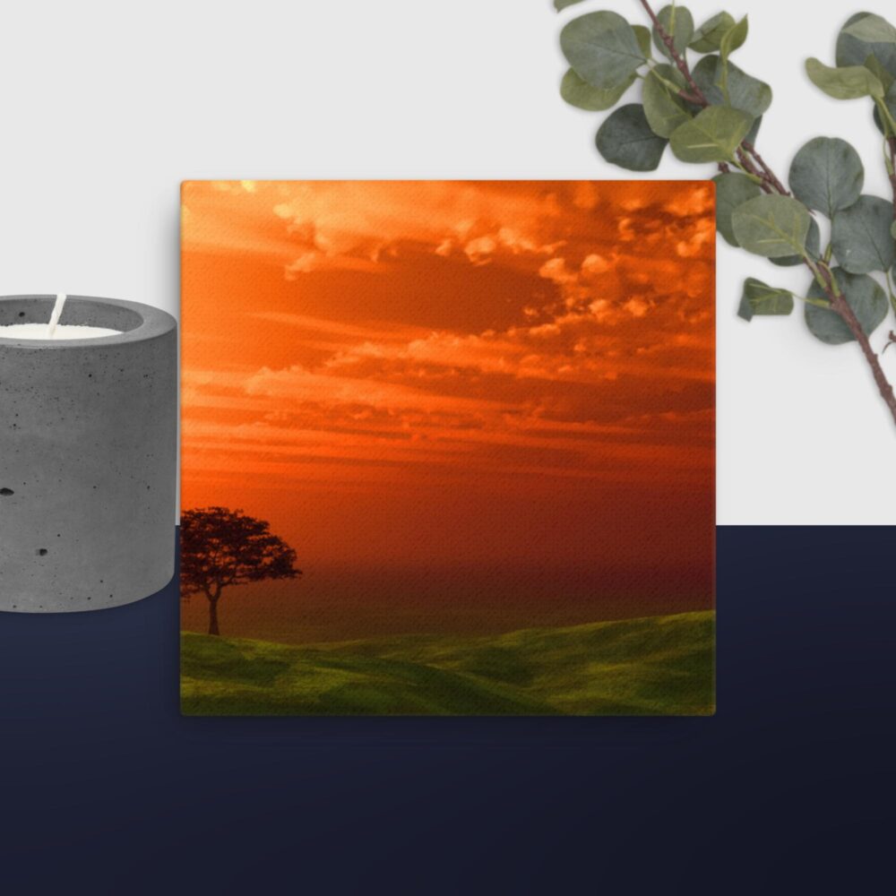 Orange skies canvas