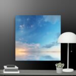 Spring nature scene canvas