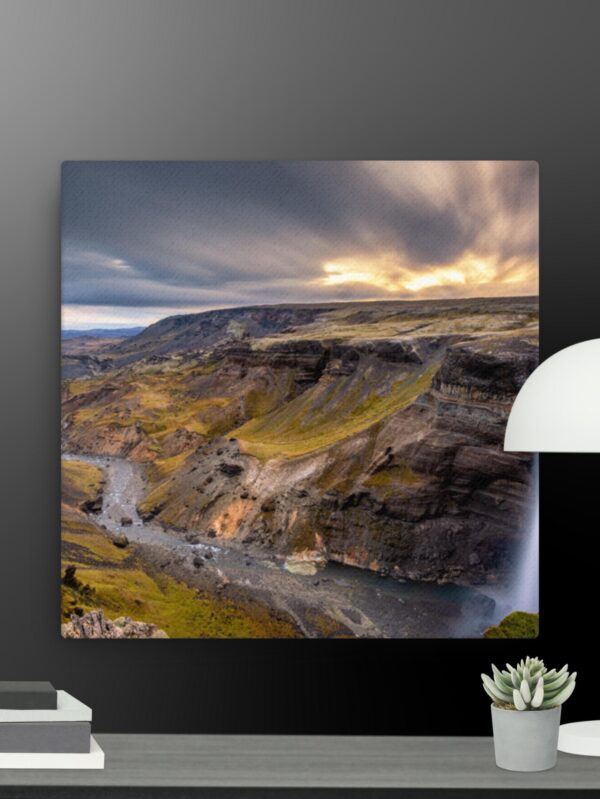 Dark land scene canvas - 12×12