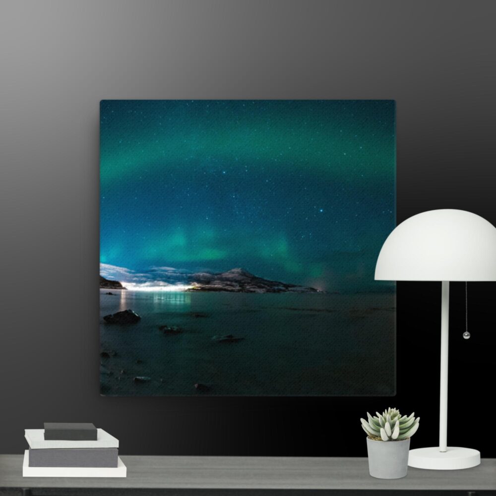 Sparkling green aura scene canvas