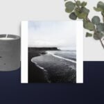 Black water scene canvas