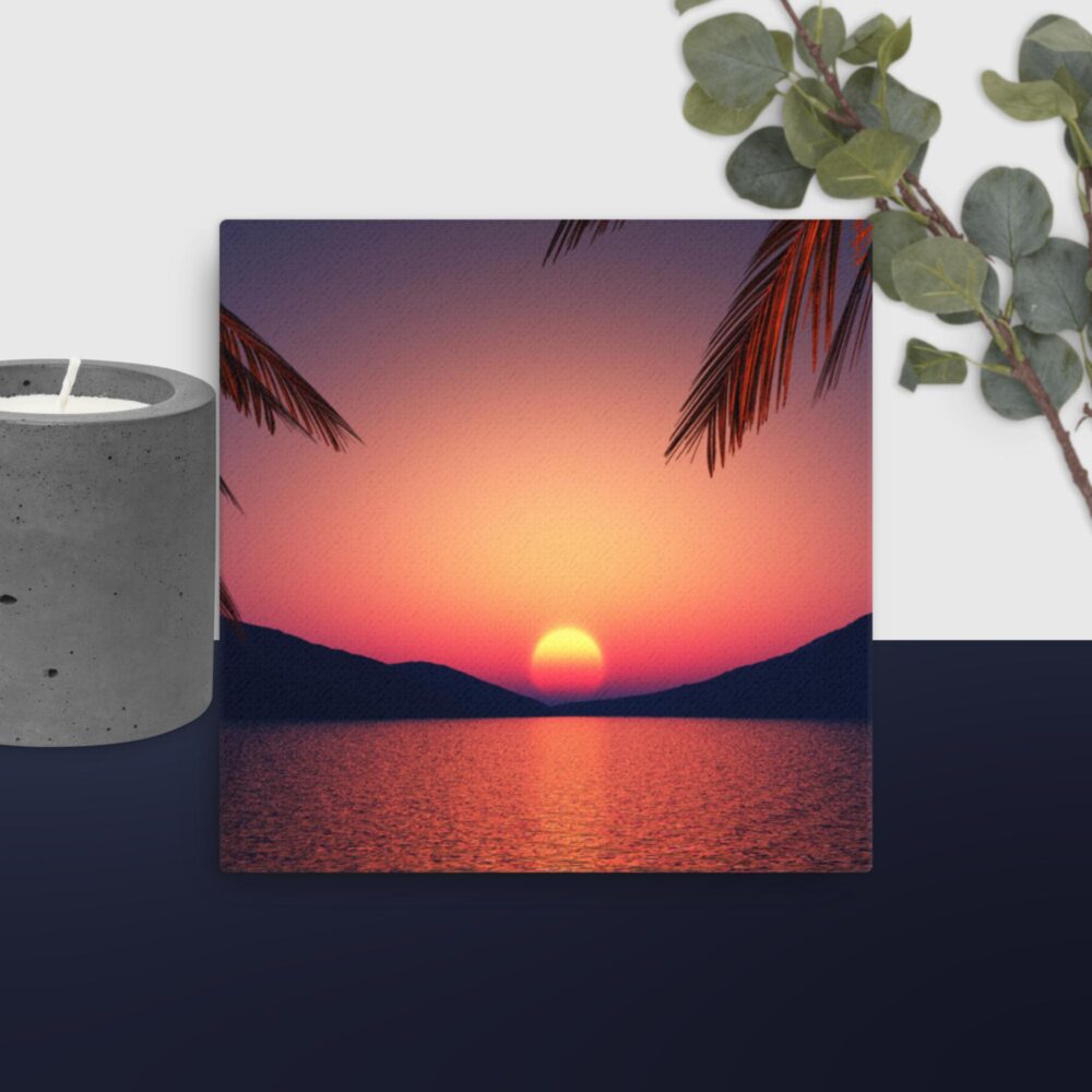 Beautiful sunset canvas