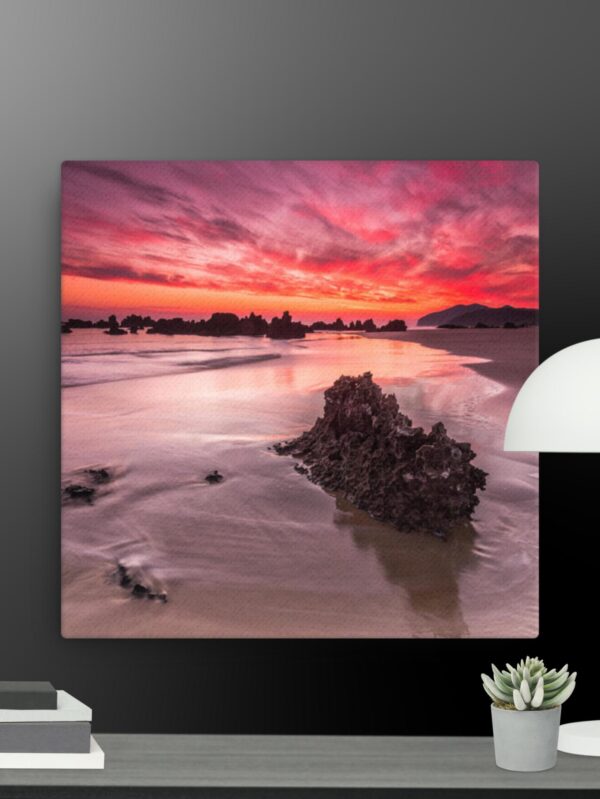 Pink scene canvas - 12×12