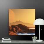 Sun over the dessert canvas