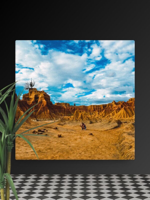 Desert scene canvas - 12×12