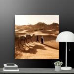 Camel in the desert canvas