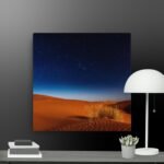 Desert at night canvas