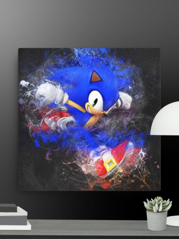 Happy Sonic Thin canvas - 12×12