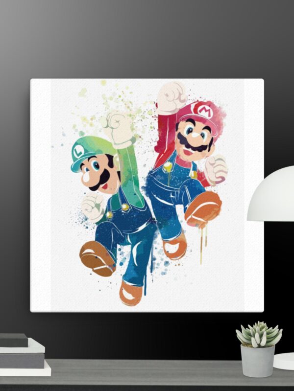 Mario and luigi canvas - 12×12