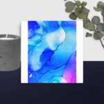 Splash of blue canvas