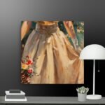 Woman in the garden canvas