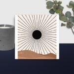 Bohemian black sun canvas