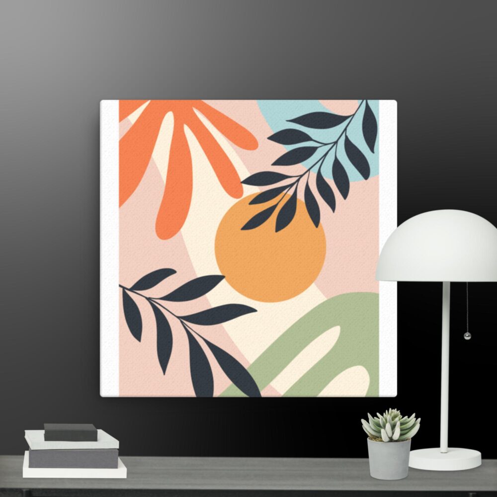 Bohemian Orange sun canvas