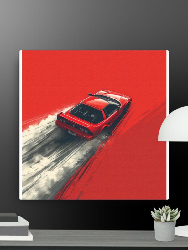 Red racing car  canvas - 12×12