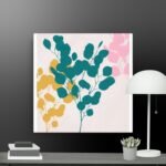 Contemporary flowers canvas