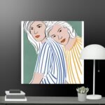 Contemporary sisters canvas