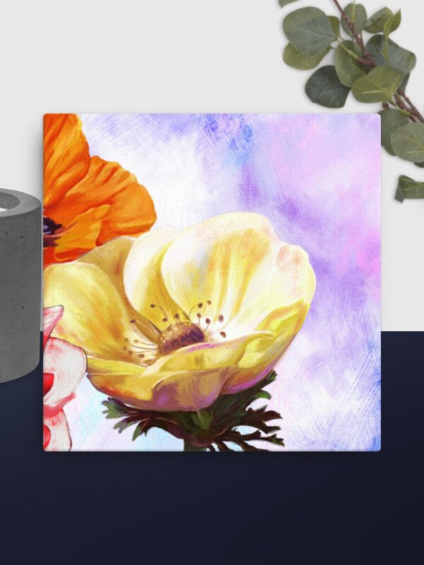 Bright flowers canvas - 12×12
