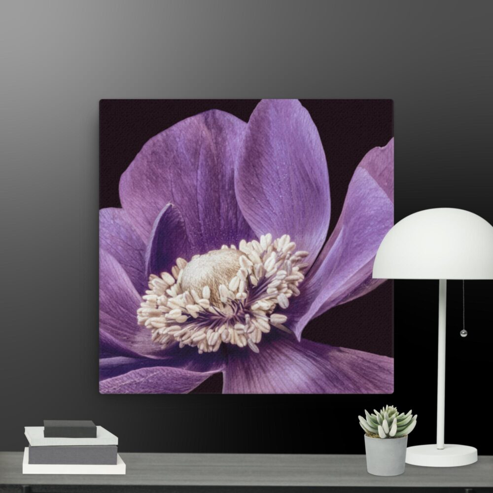 Purple flower canvas