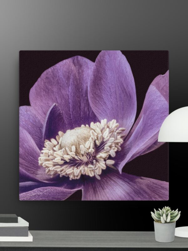Purple flower canvas - 12×12