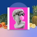 Funky sculpture canvas