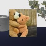 Teddy bear love canvas